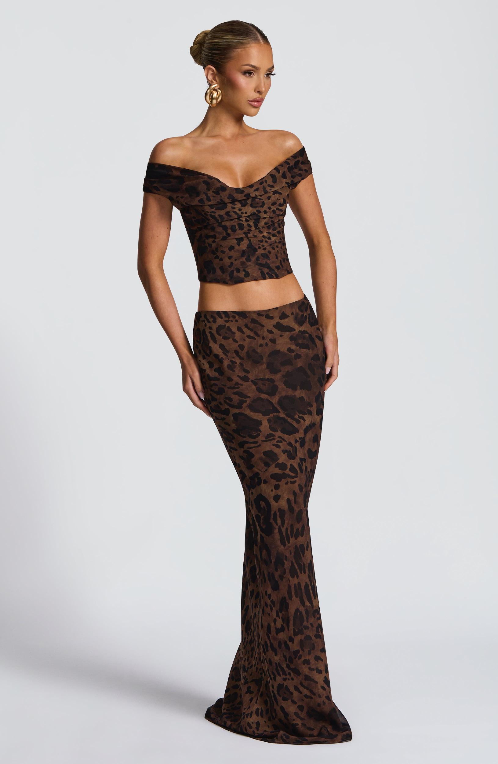 Chrysoula Maxi Skirt - Leopard Print Product Image