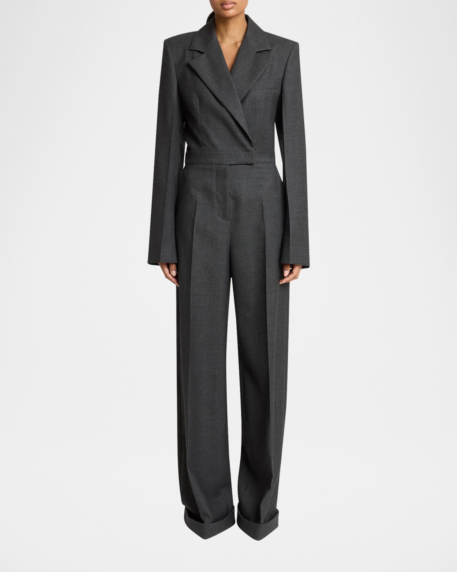 Tuxedo Wool Jumpsuit Product Image