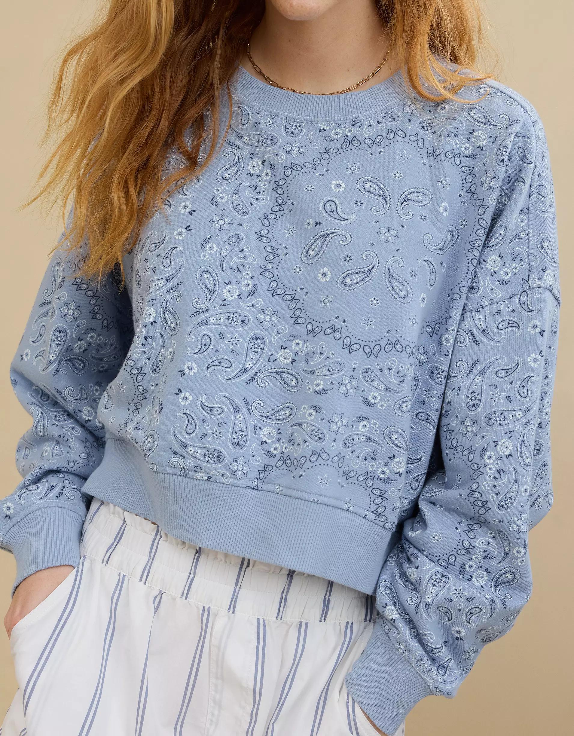 Aerie Take It Easy Crew Sweatshirt Product Image