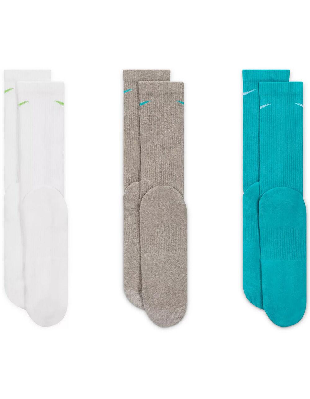 NIKE Everyday Plus Cushioned 3 Pack Crew Socks - GRAY COMBO Product Image