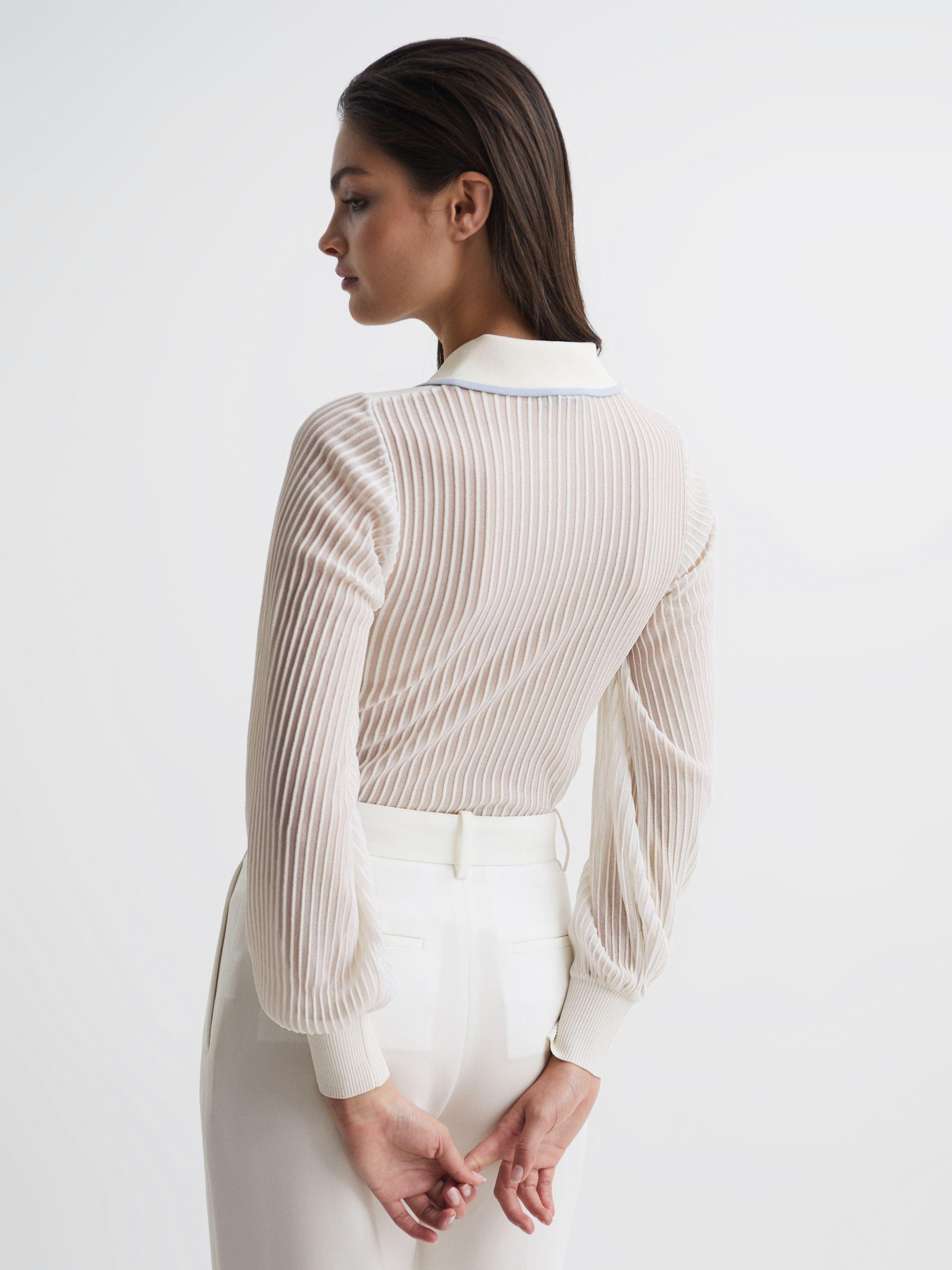 Sheer Sleeve Top in Ivory Product Image