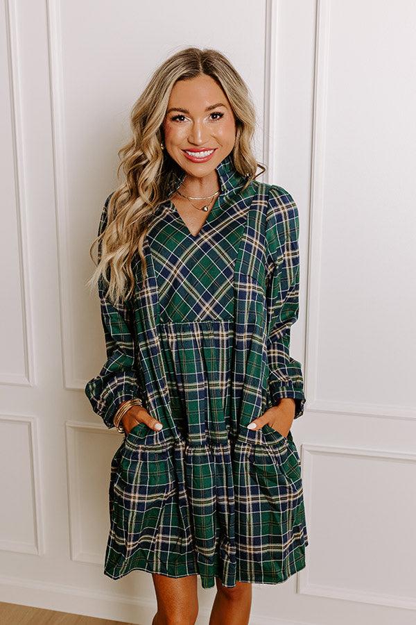 Apple Picking Pretty Plaid Mini Dress Product Image