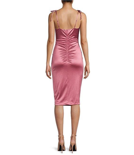 Honey and Rosie Sleeveless Tie Shoulder Midi Dress Product Image