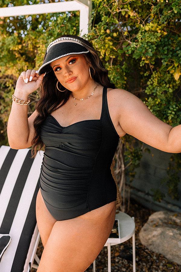 Beach Tower One Piece Swimsuit in Black Curves Product Image