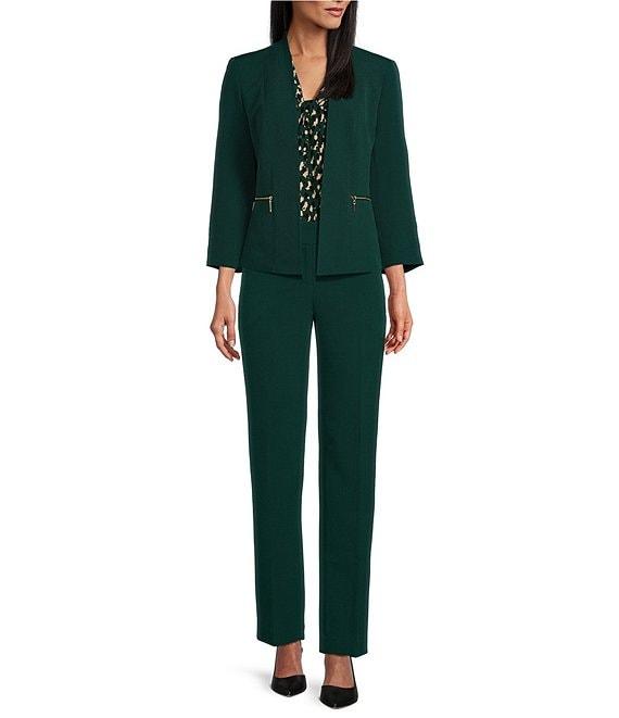 Kasper Petite Size Stretch Crepe Slim Pocket Pant Product Image