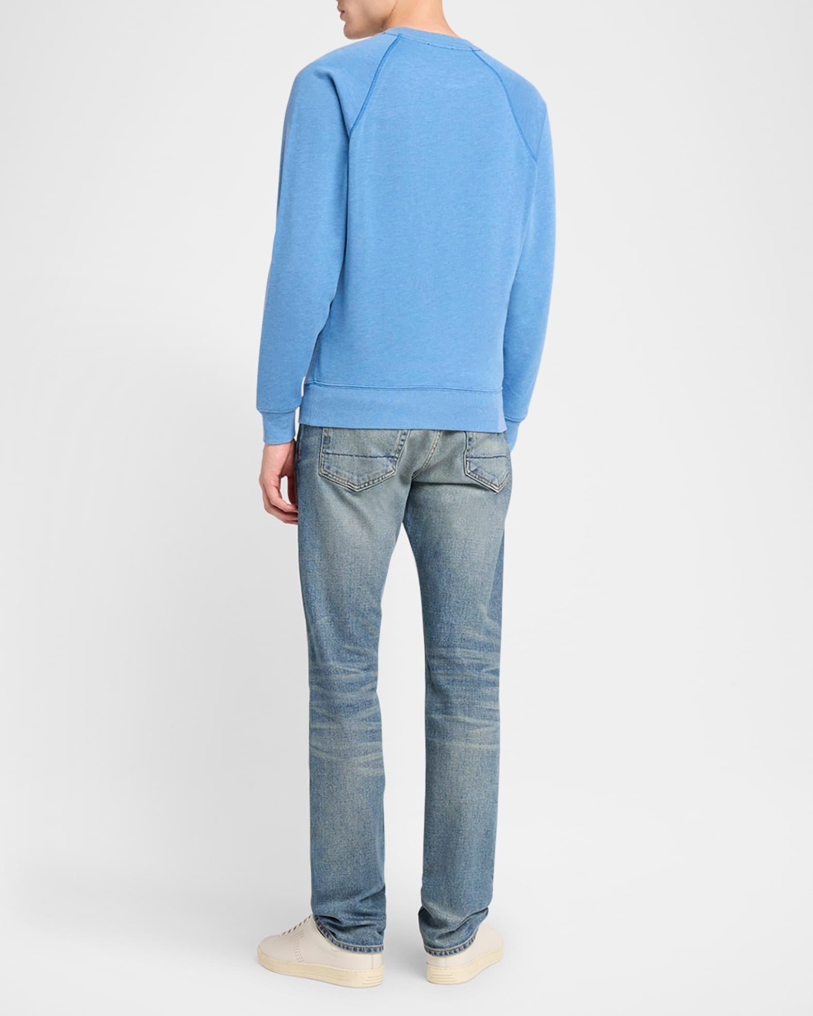 Men's Melange Cotton Raglan Crewneck Sweater Product Image