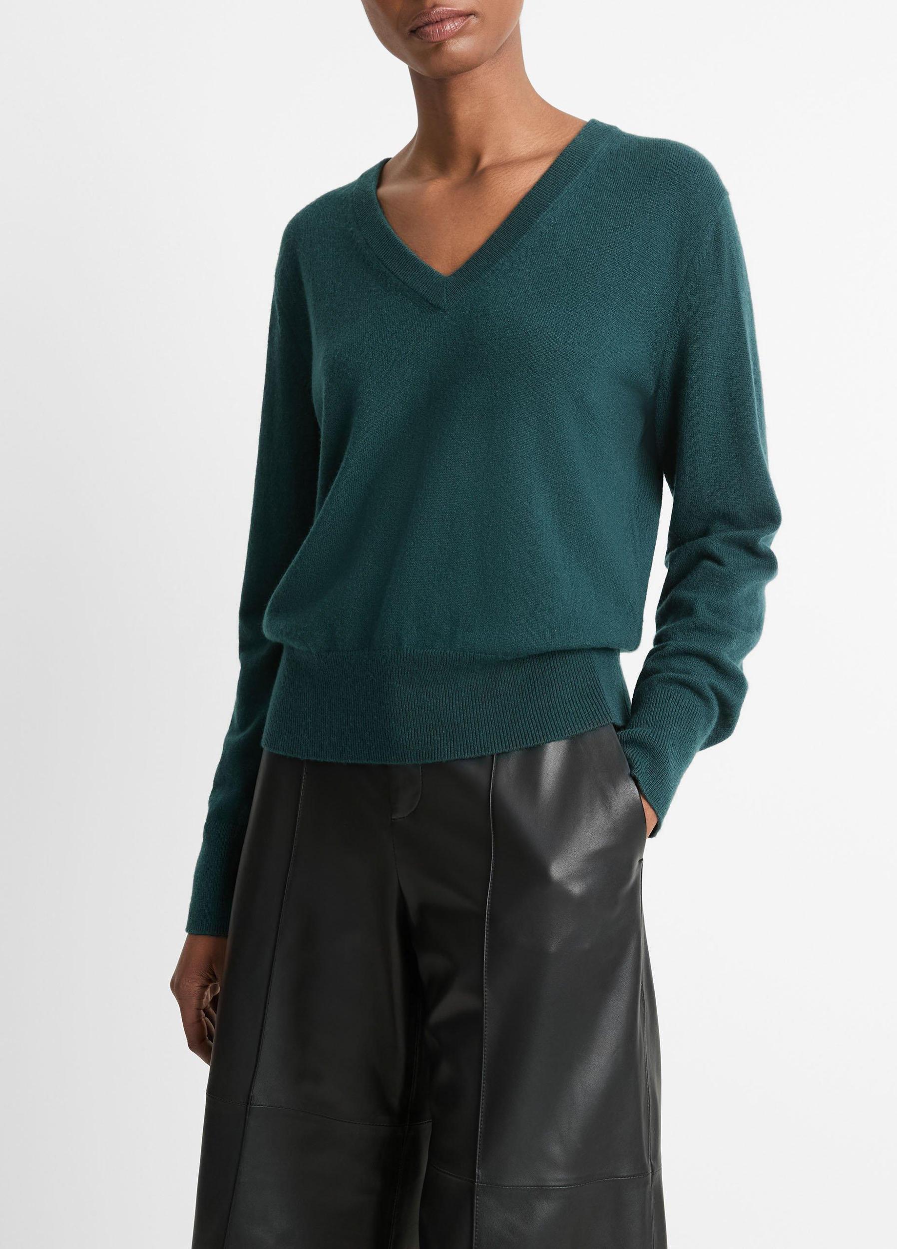 Cashmere Casual V-Neck Sweater Product Image