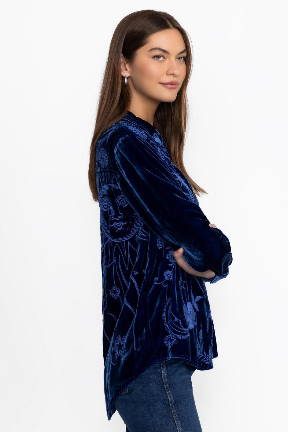 JOHNNY WAS Oversized Velvet Top - Small -SALE Product Image