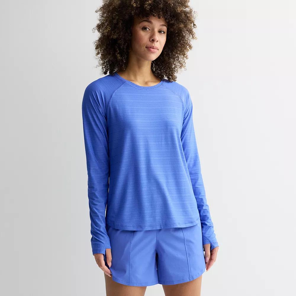 Women's Tek Gear® Mesh Long Sleeve Tee, Size: Medium, Tara Blue Product Image