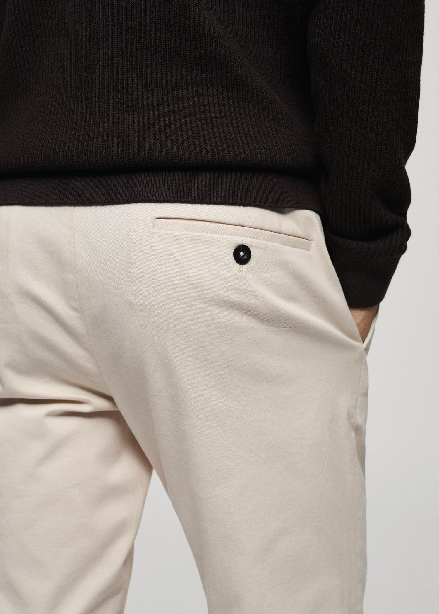 Slim fit serge chino pants - Men | MANGO USA Product Image