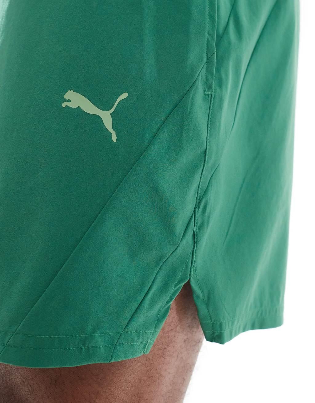 PUMA Training Woven 5 inch shorts in vine green Product Image