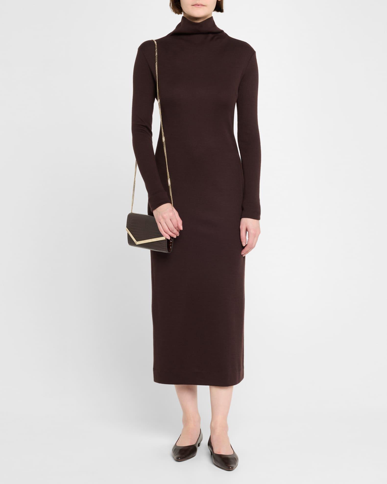 Emmie Croc-Embossed Leather Clutch Bag Product Image