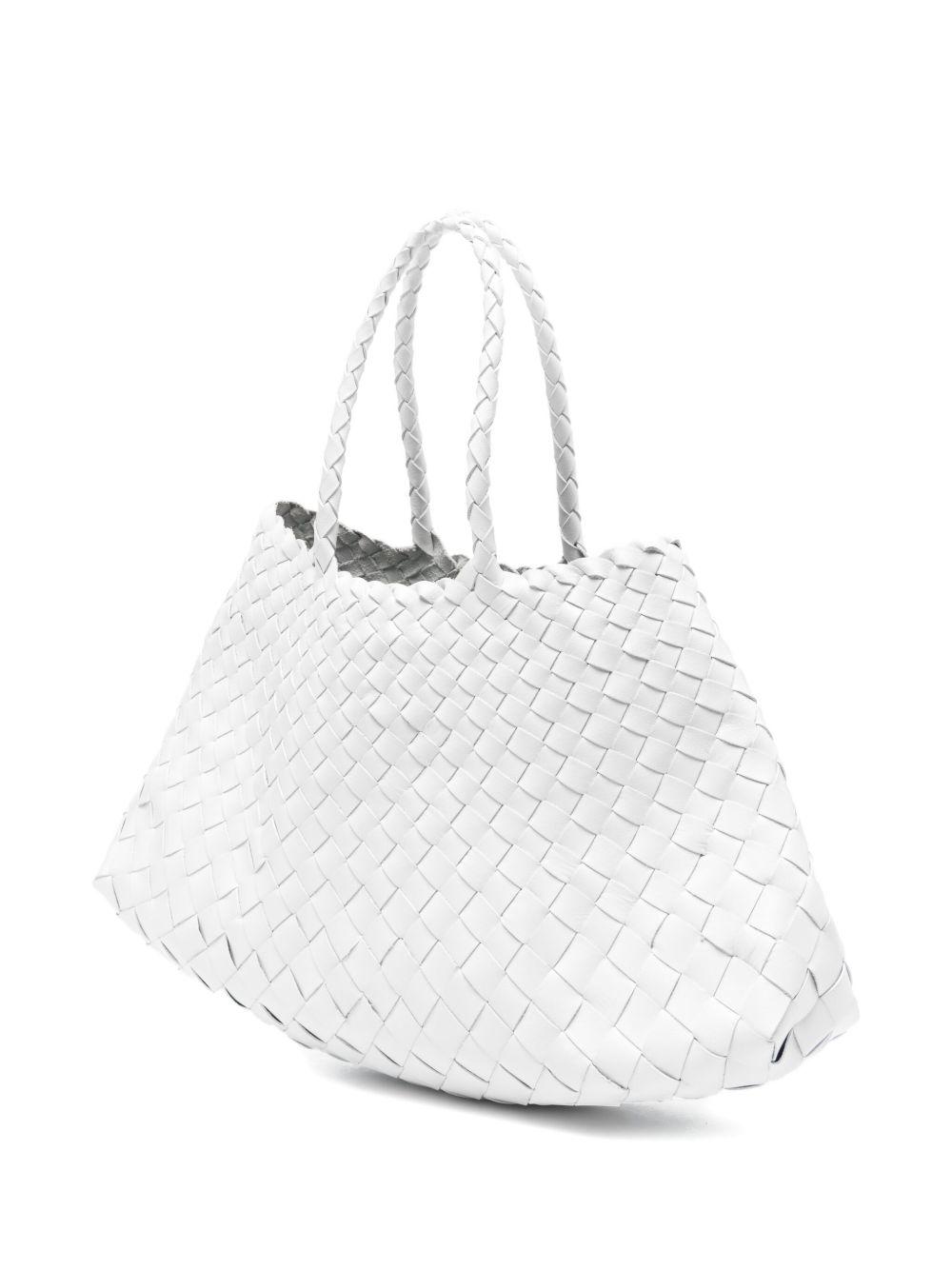 woven leather tote bag Product Image