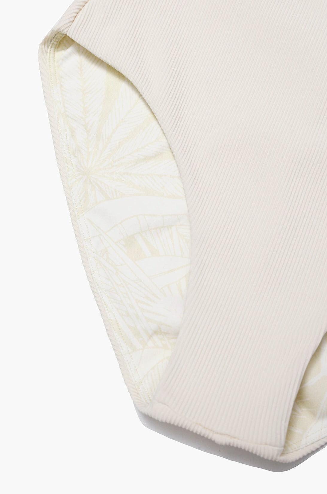 High Tide Cheeky Bikini Bottoms - Cream Rib Product Image