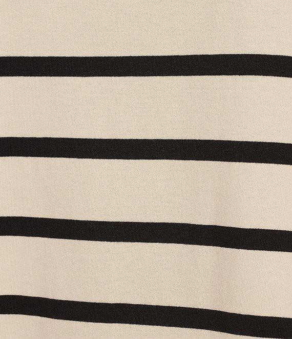 Gibson & Latimer Stripe Knit Crew Neck Sleeveless Muscle Tee Shirt Product Image