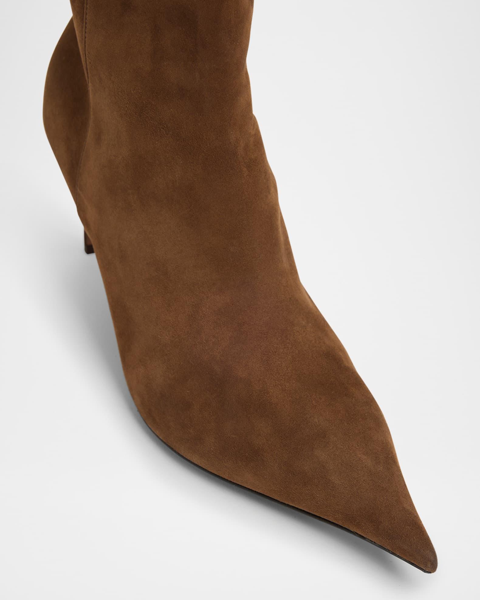 Devotion Suede Stiletto Ankle Booties Product Image