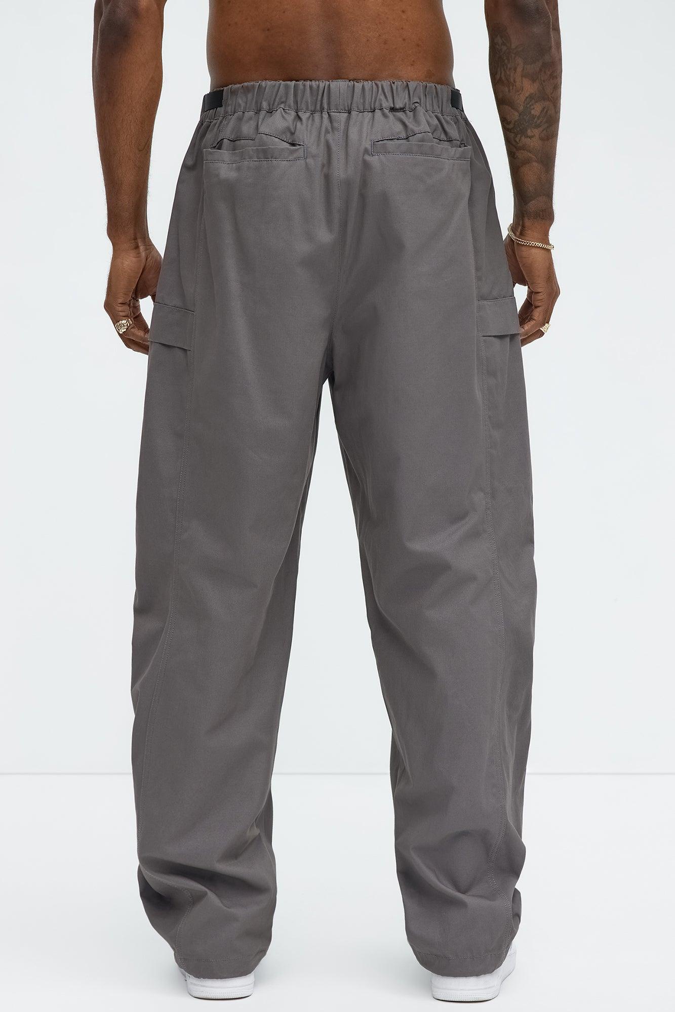 Baggy Chase Utility Cargo Pants - Grey Product Image