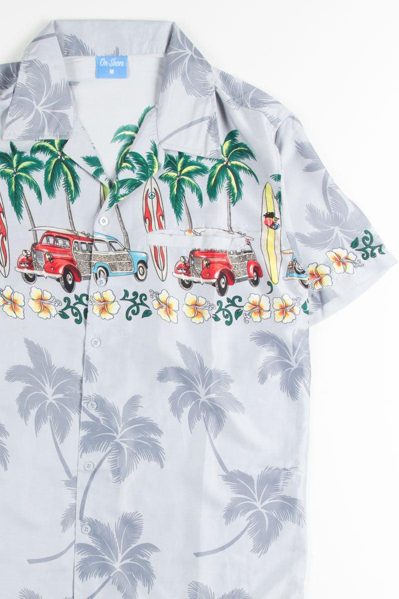 Grey Surfer Life Hawaiian Shirt Product Image