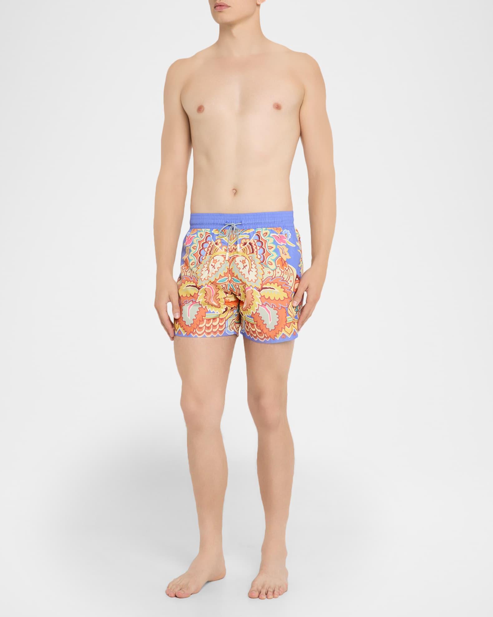 Men's Geometric Floral Swim Shorts Product Image