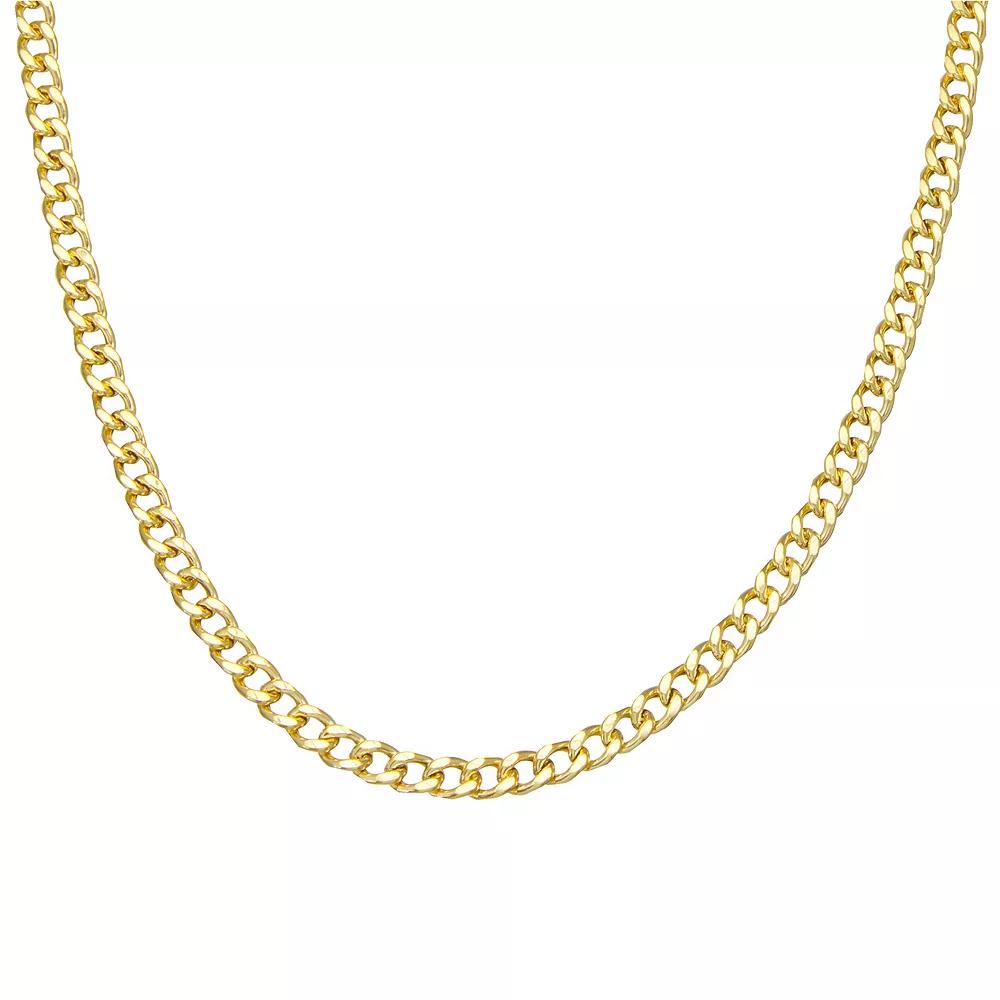 Giorgio di Vicenza Sterling Silver Men's Italian Curb Chain Necklace, Size: 20", Gold Tone Product Image