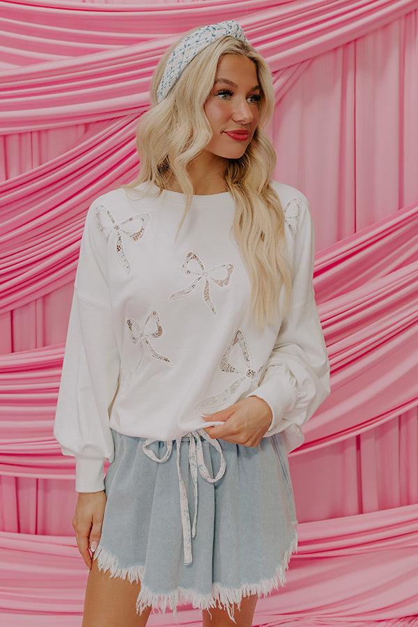 Cute Energy Embroidered Sweatshirt Product Image