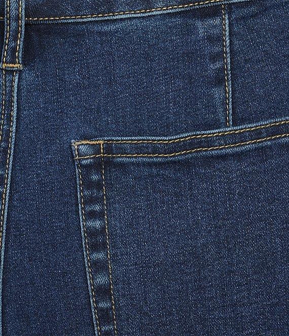 John Mark Plus Size Mid Waist Wide Leg Patch Pocket Denim Pants Product Image