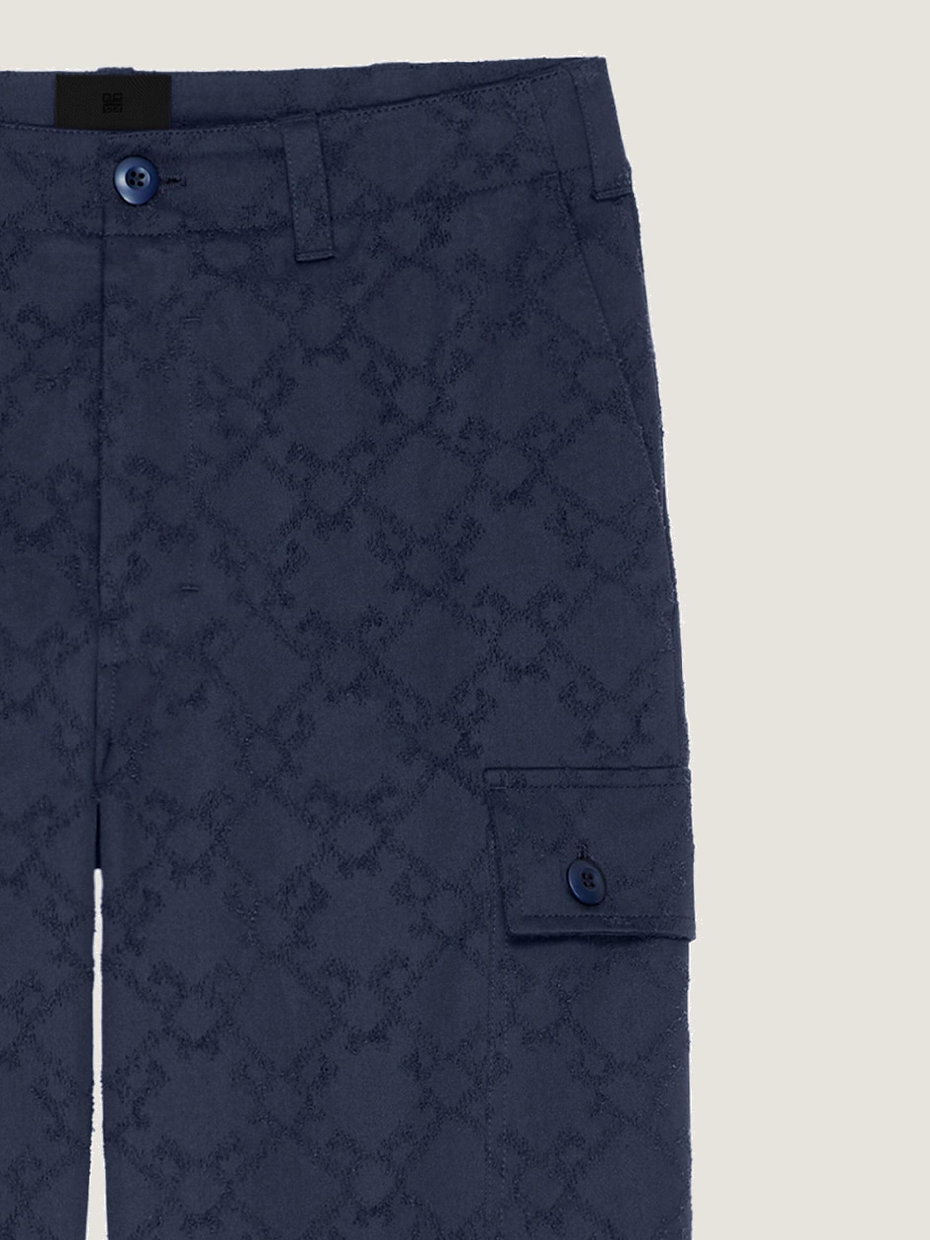 Cargo pants in monogram 72 cotton Product Image