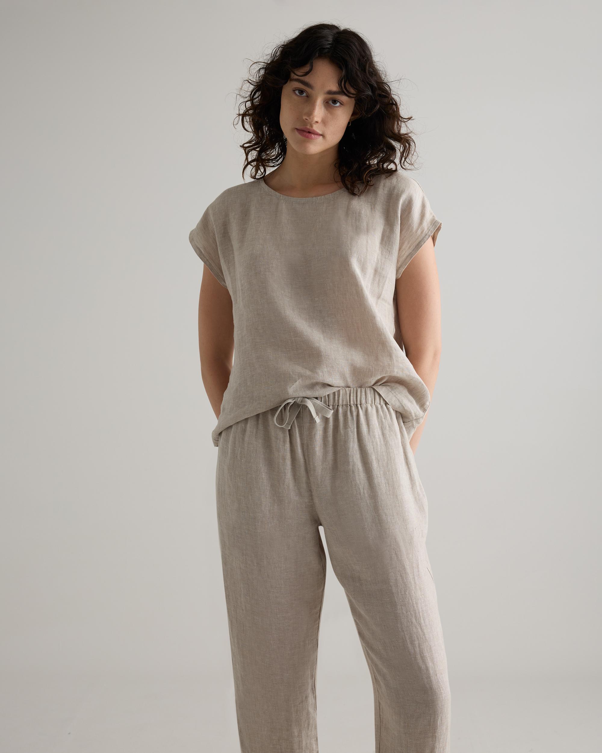 Quince | Women's 100% European Linen Pajama Set Product Image