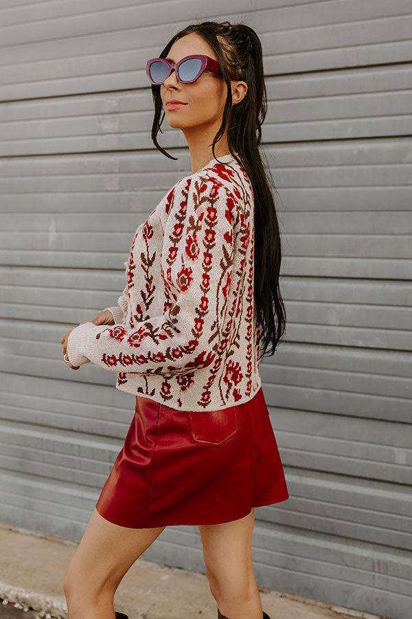 Charming Glance Floral Sweater Product Image