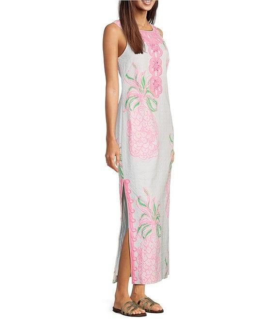 Lilly Pulitzer Marleigh Stretch Butterfly Jacquard Crew Neck Sleeveless Shift Dress Product Image