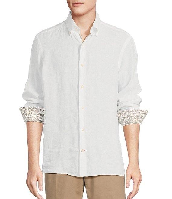 Cremieux Blue Label Cape Town Collection Solid Long Sleeve Woven Linen Shirt Product Image