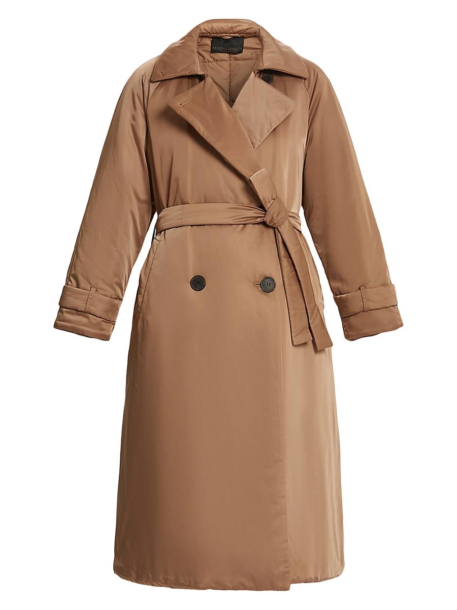 Womens Pepita Padded Trench Coat Product Image