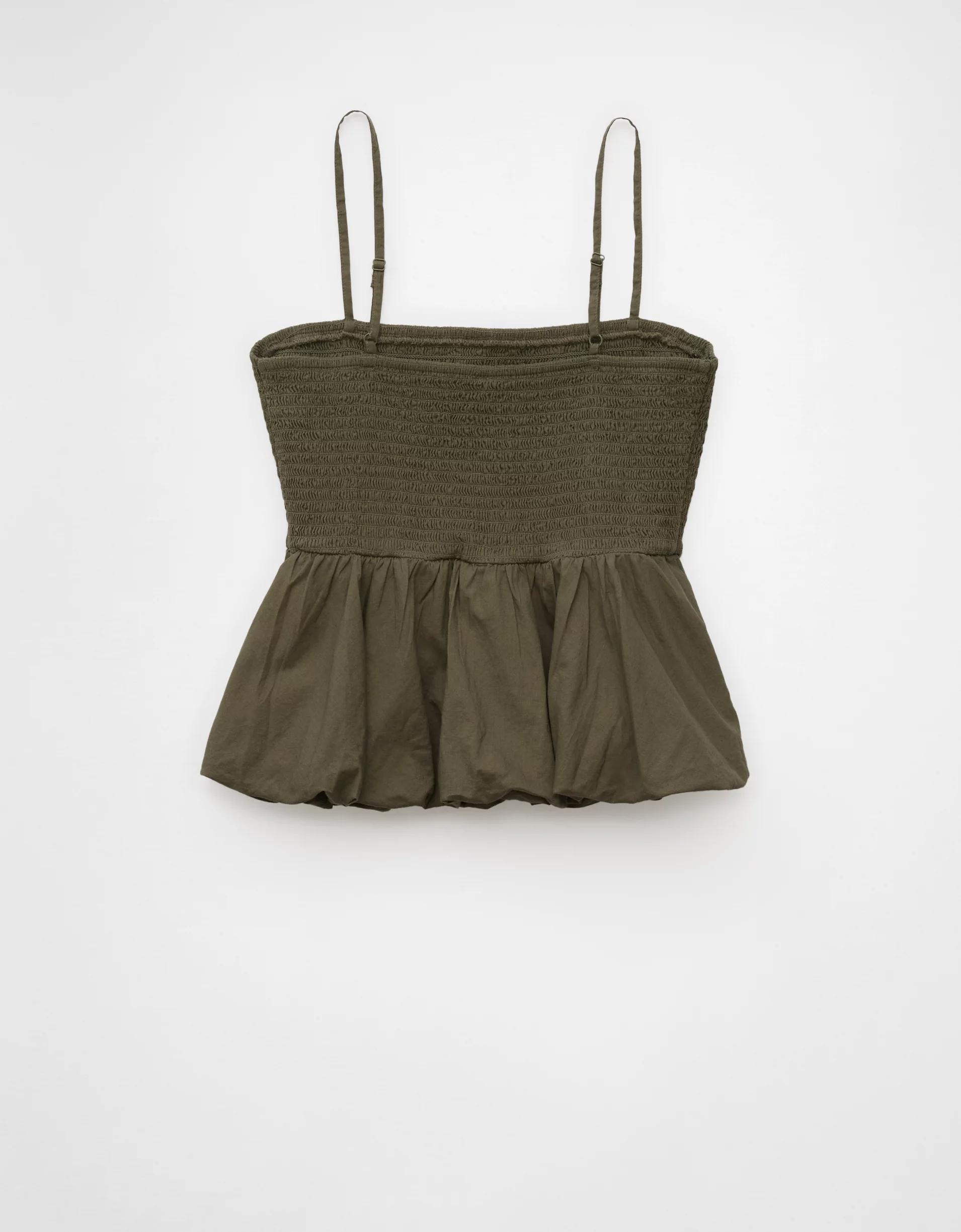 AE Smocked Bubble Tank Top Product Image