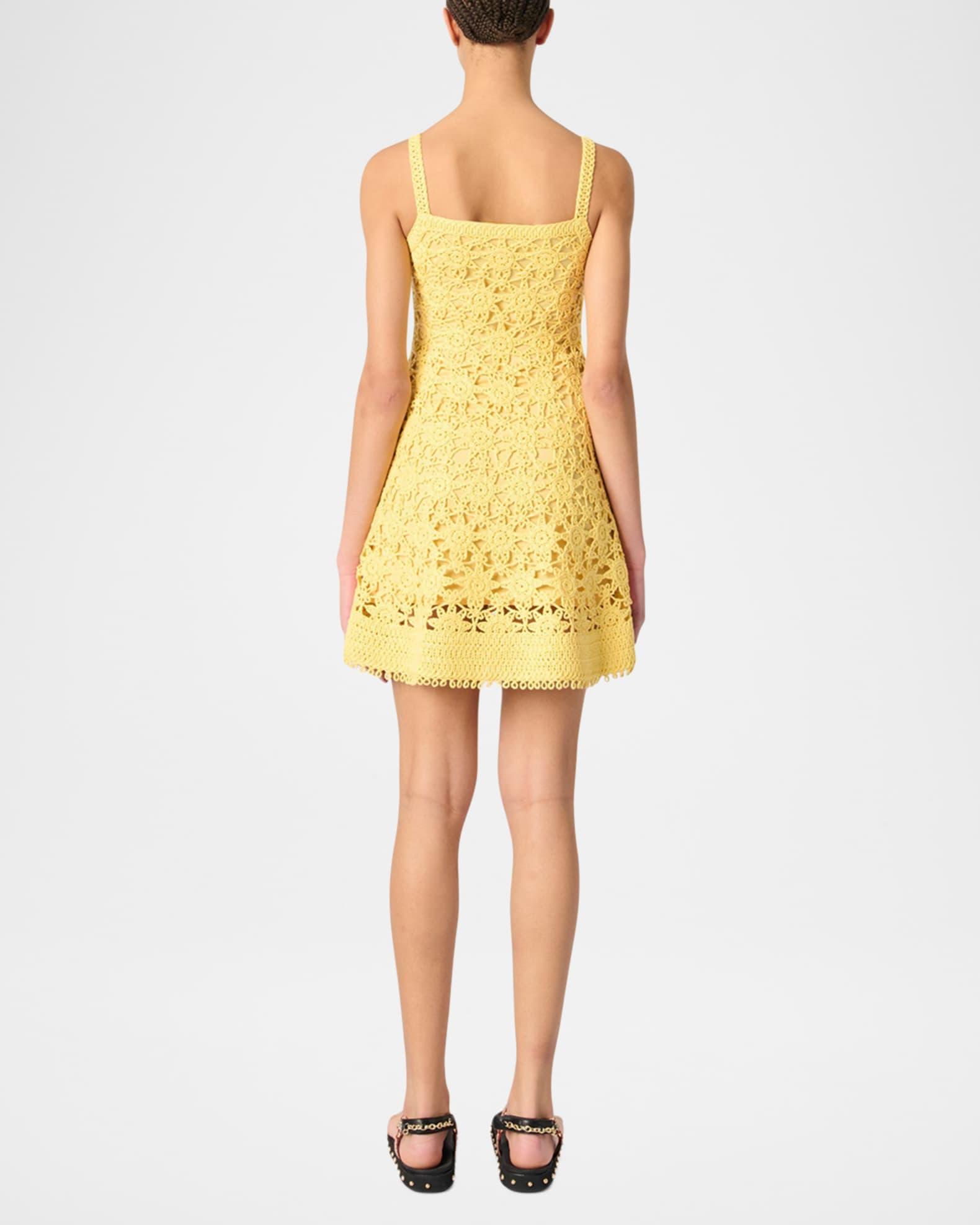Rust Crochet Mini Dress Product Image