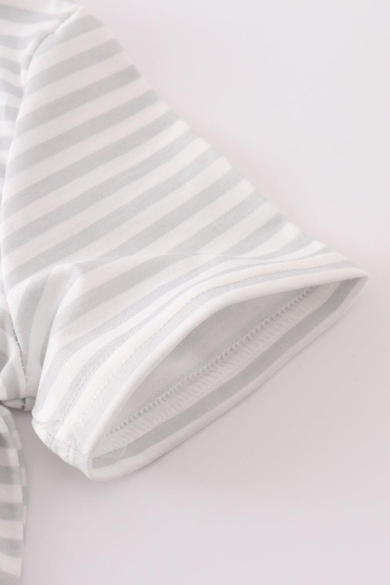 Blue animals applique shorts set Product Image