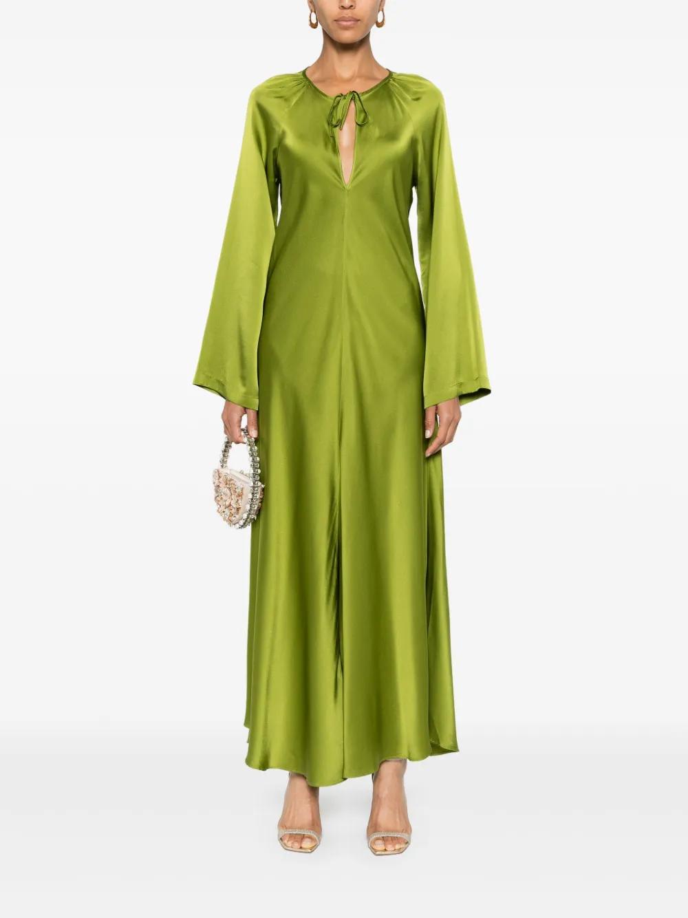 keyhole-neck silk maxi dress Product Image