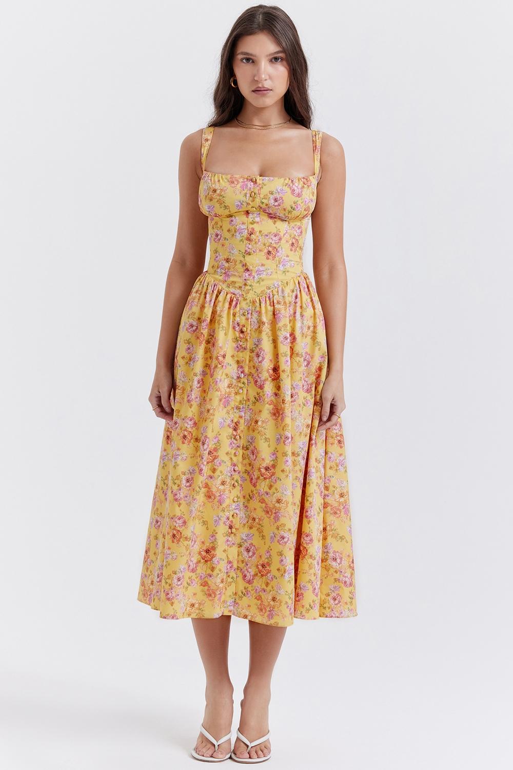 Tatiana  butter print midi sundress Product Image