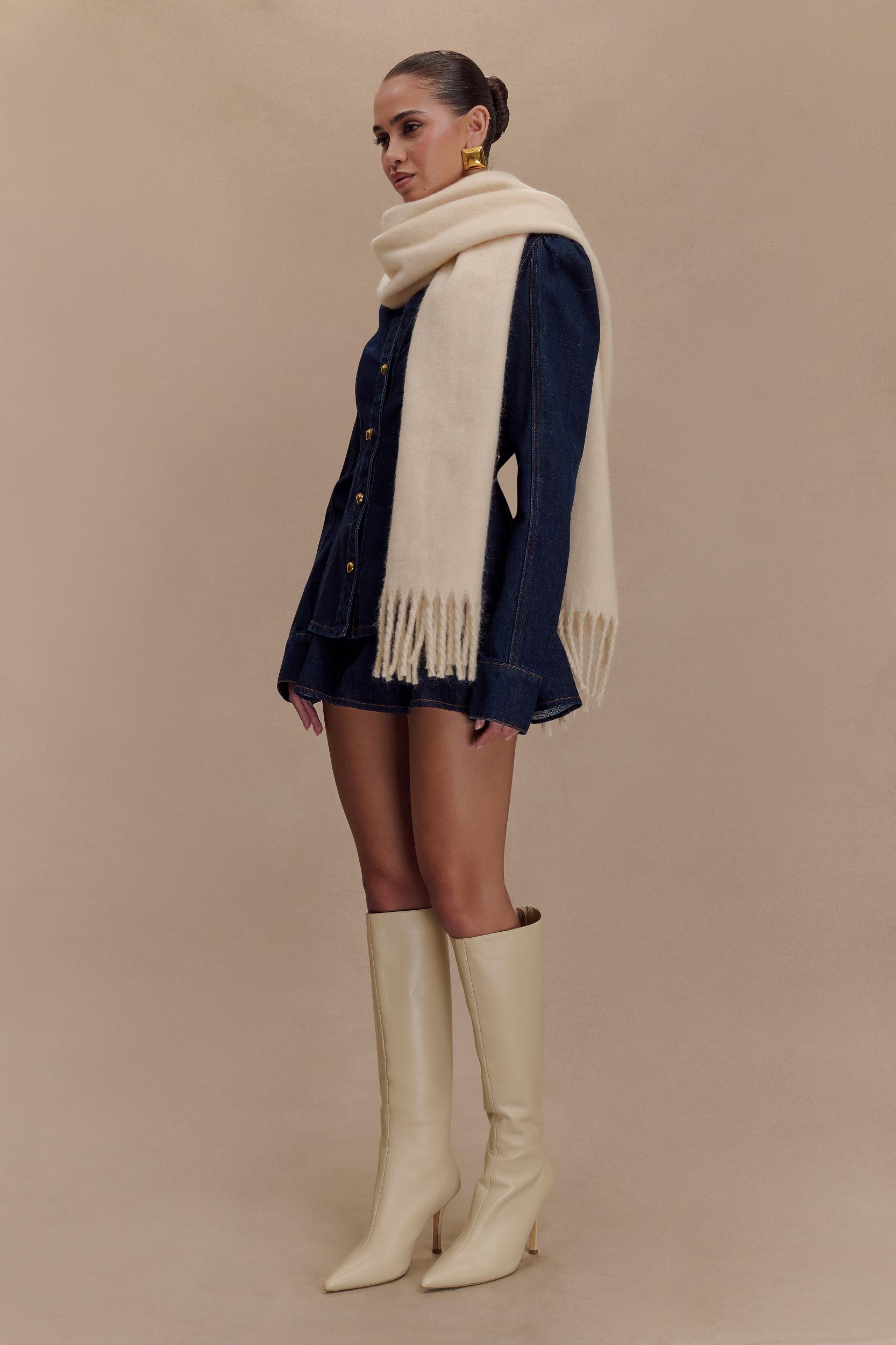 MESHKI Knit Scarf - Oat Product Image