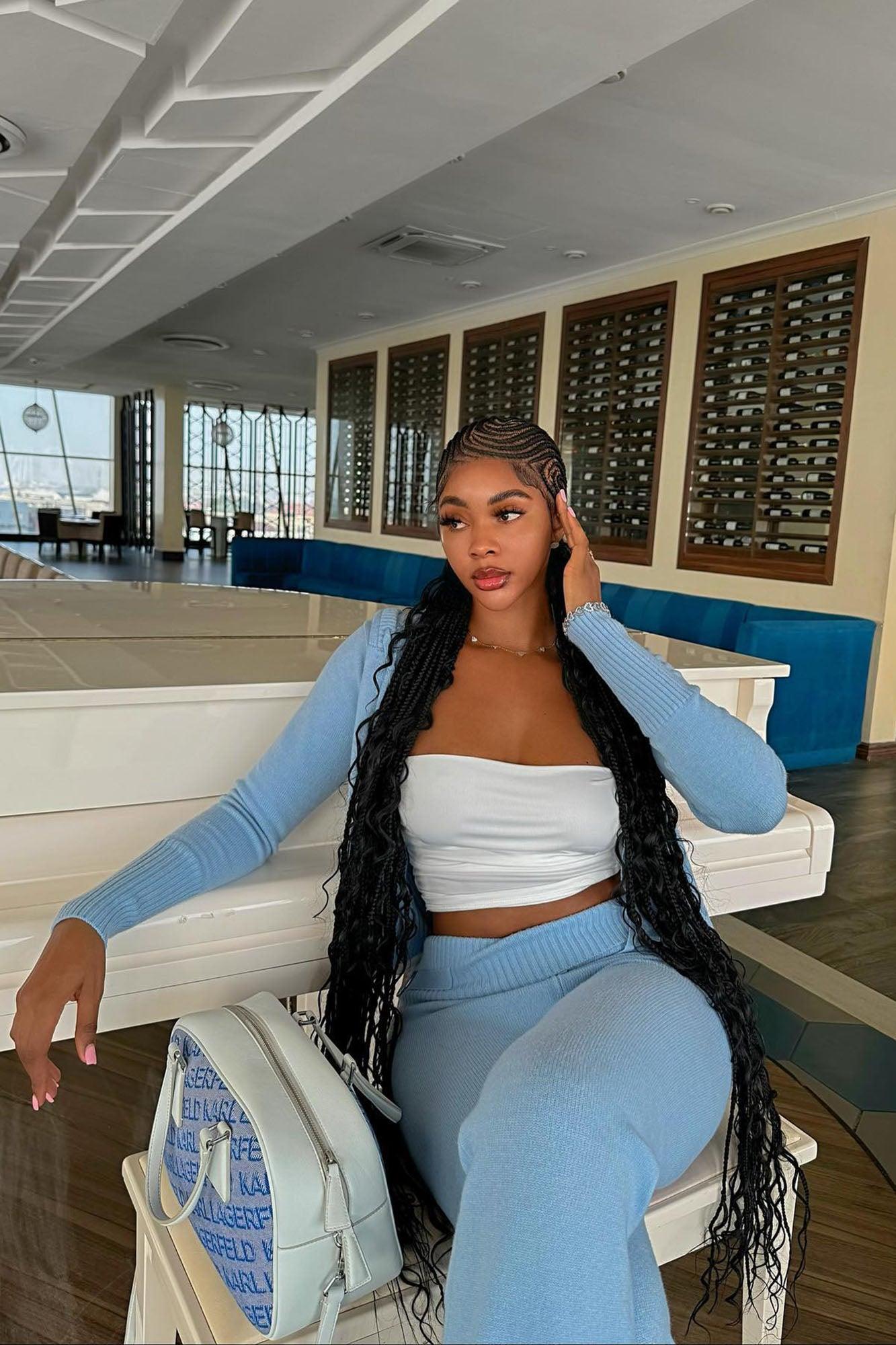 Lana Sweater Pant Set - Light Blue Product Image