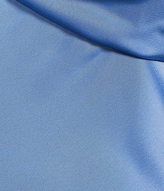 Dear Moon Satin Tie-Shoulder Sweetheart Neck Twist Front Dress Product Image