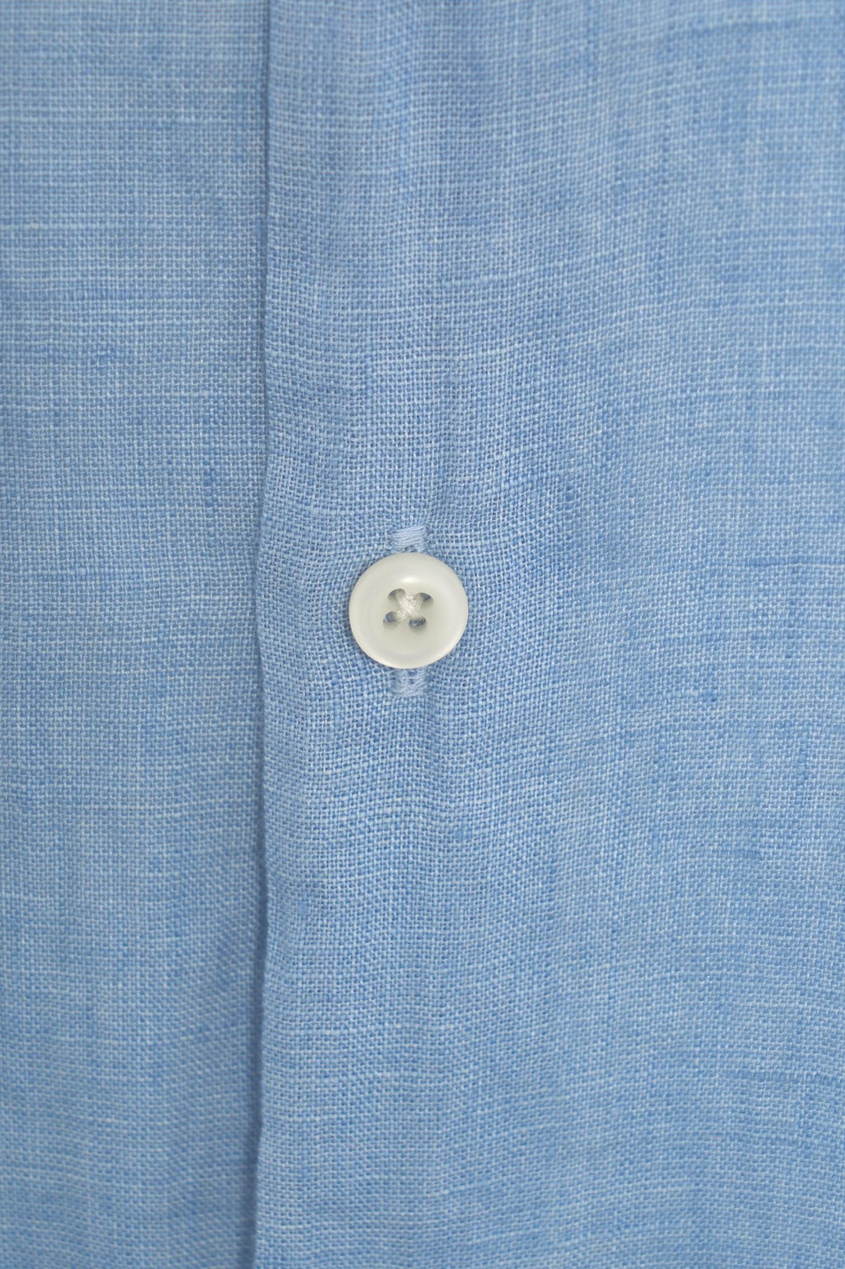 Linen shirt with mandarin collar Product Image