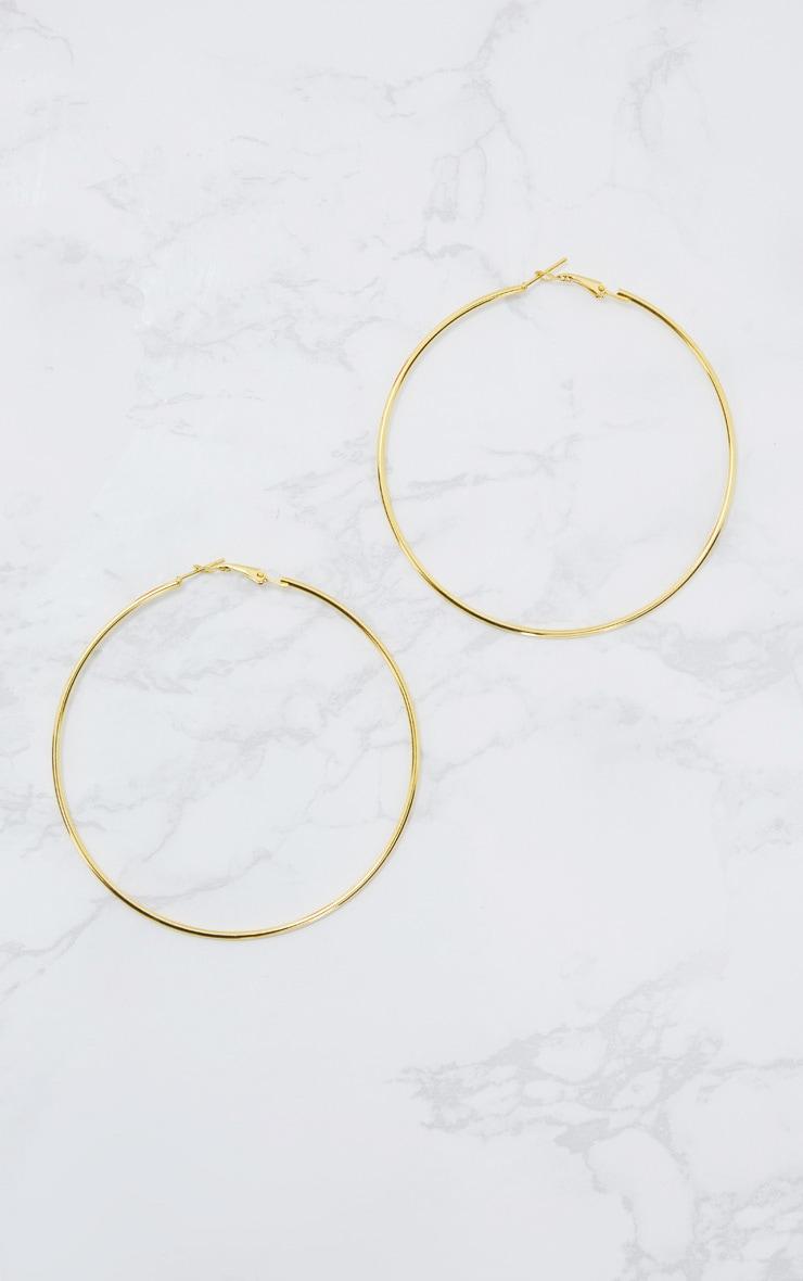 Gold 80mm Large Hoop Earrings Product Image