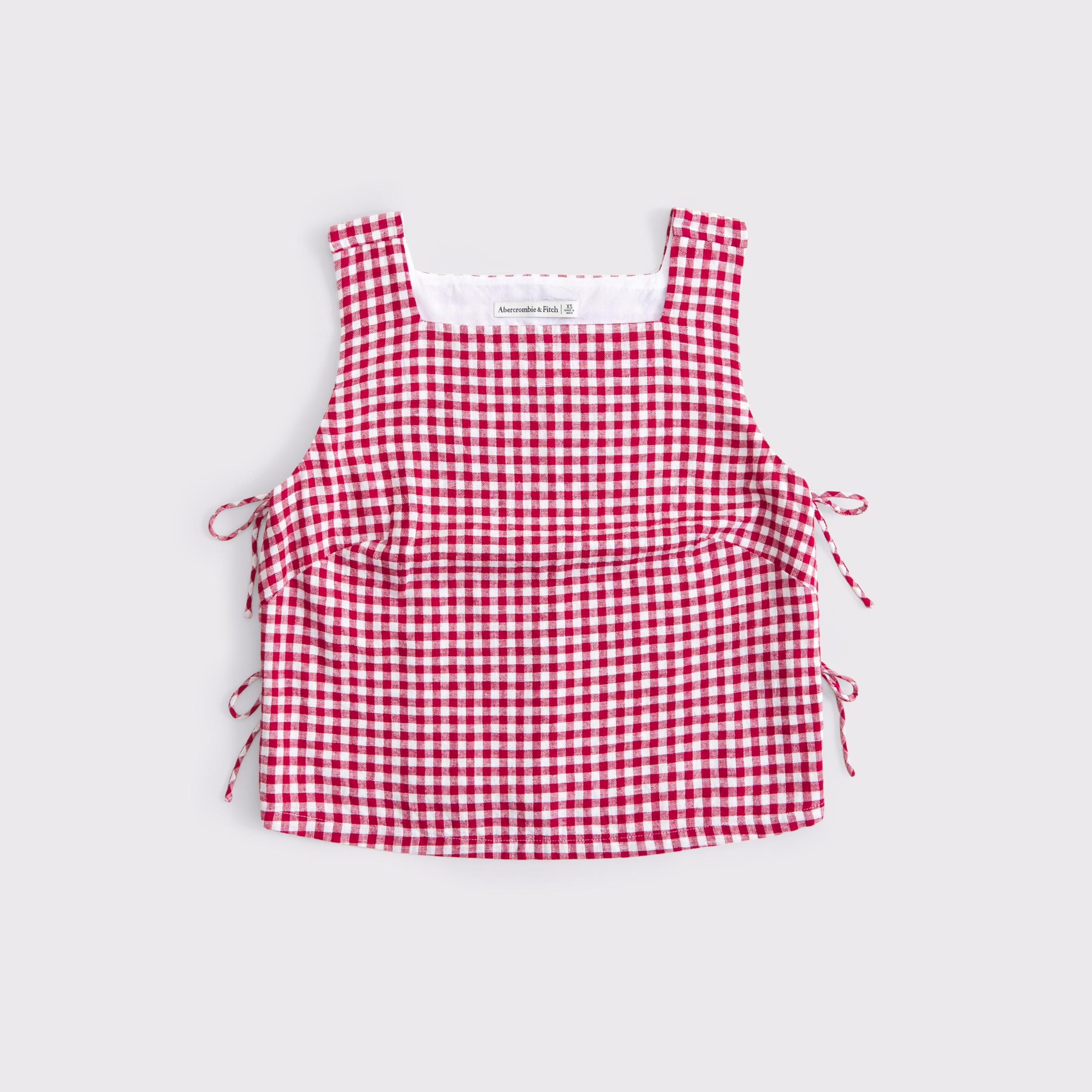 Apron Linen-Blend Set Top Product Image