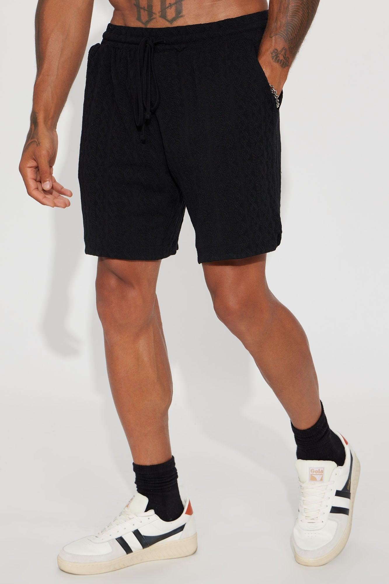 Check My Bank Statement Knit Shorts - Black Product Image