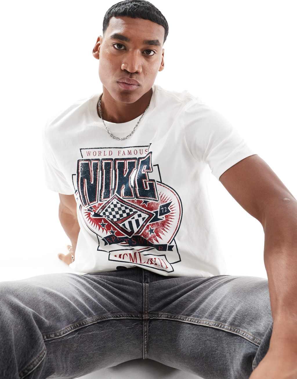 Nike t-shirt with graphic in white Product Image