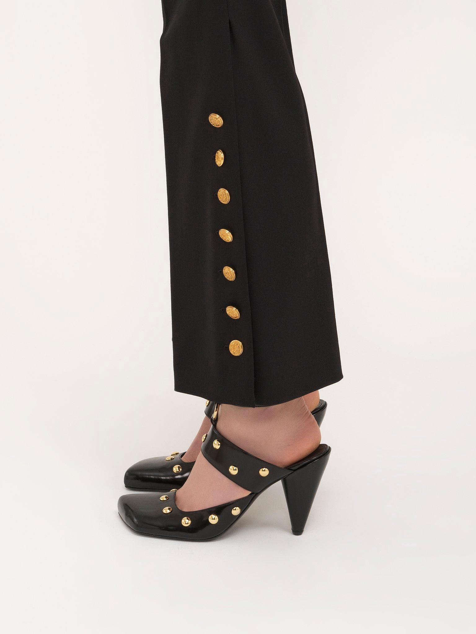 Cropped pants in wool grain de poudre Product Image