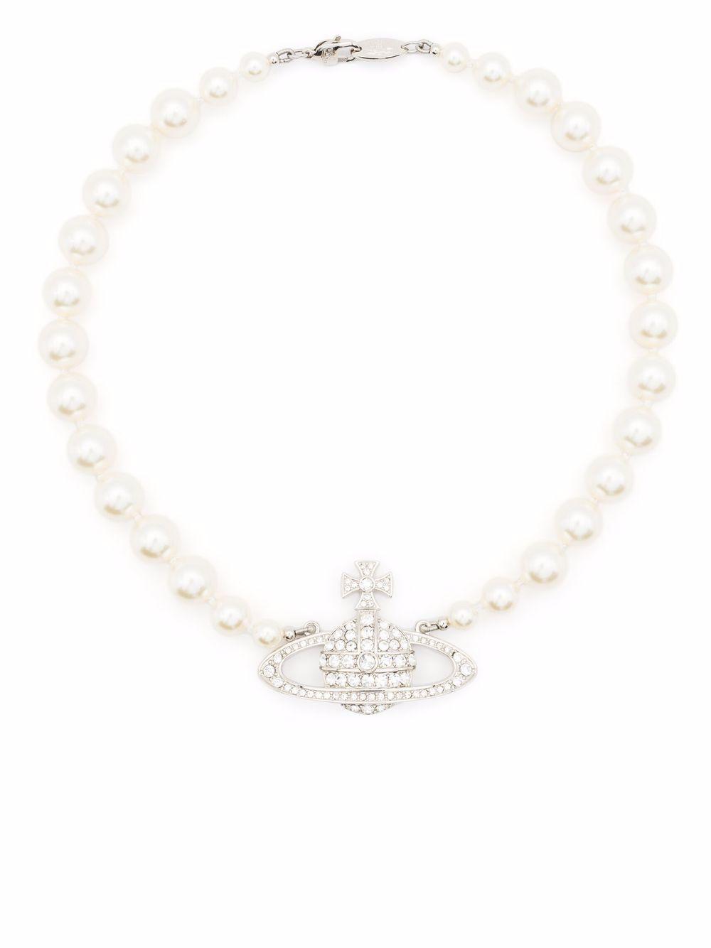 Imogene crystal-orb pearl necklace Product Image