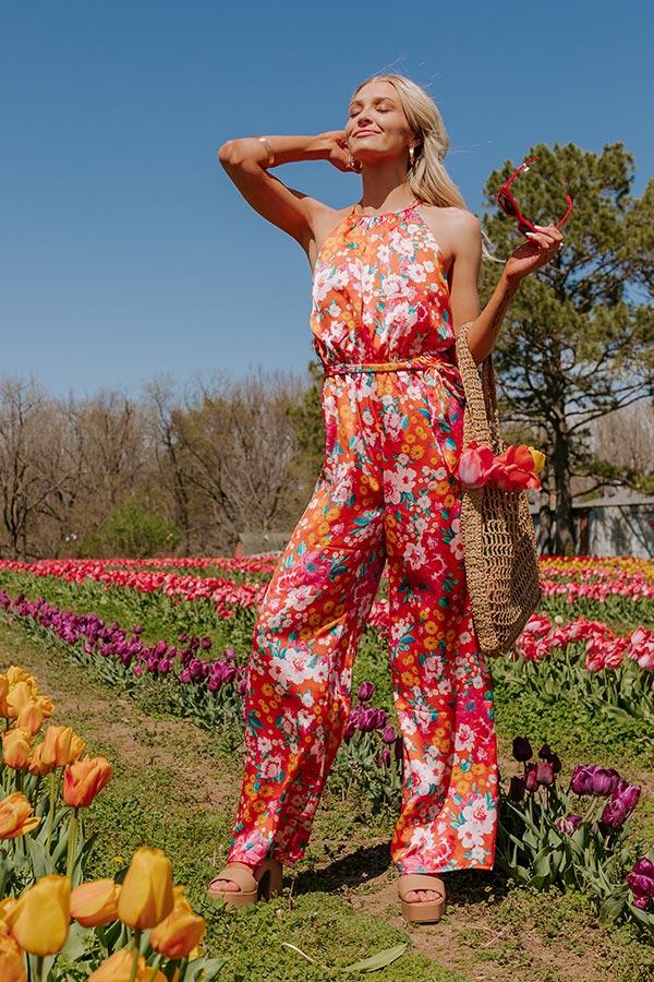 Pics Of Paradise Floral Jumpsuit Product Image