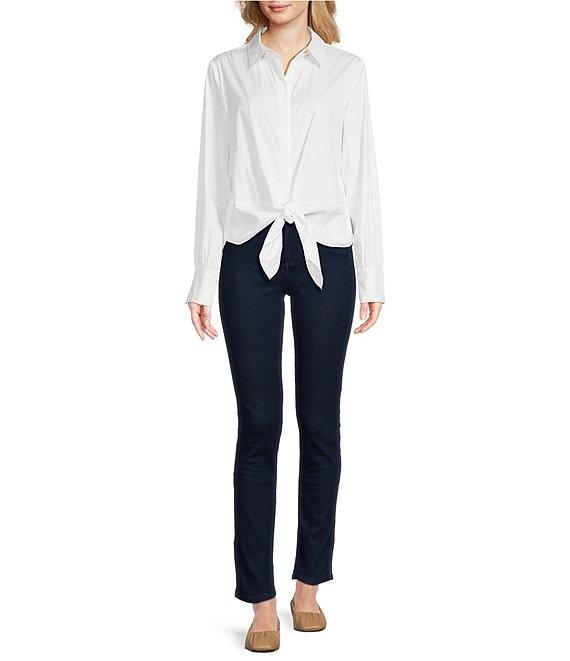 Lilly Pulitzer Lilly Poplin Point Collar Long Sleeve Button Down Shirt Product Image