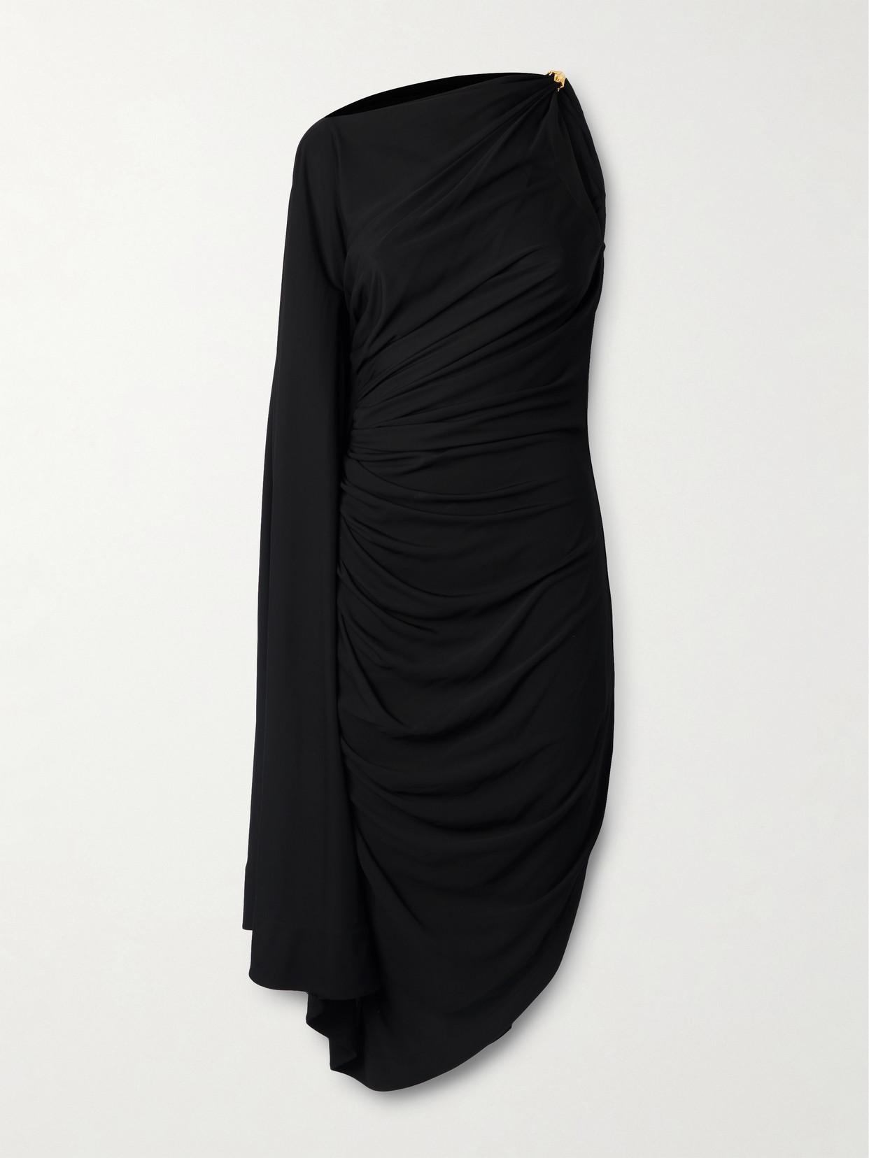 BOTTEGA VENETA Draped Dress In Black Product Image